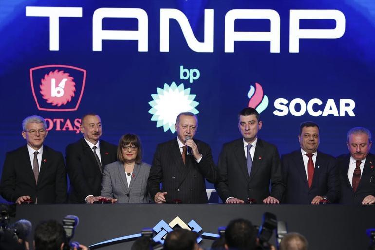 TANAP Avrupaya bağlandı... Cumhurbaşkanı Erdoğandan önemli açıklamalar