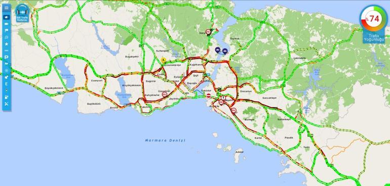 İstanbulda trafik durma noktasına geldi