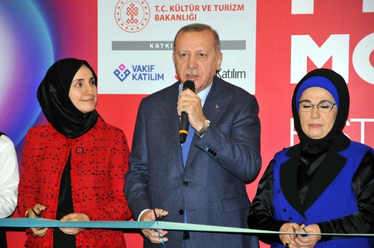 Cumhurbaşkanı Erdoğan, İstanbul Havalimanında sergi açılışına katıldı