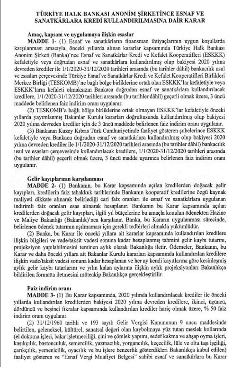 Resmi Gazetede yayımlandı: Halkbanktan faiz indirimi