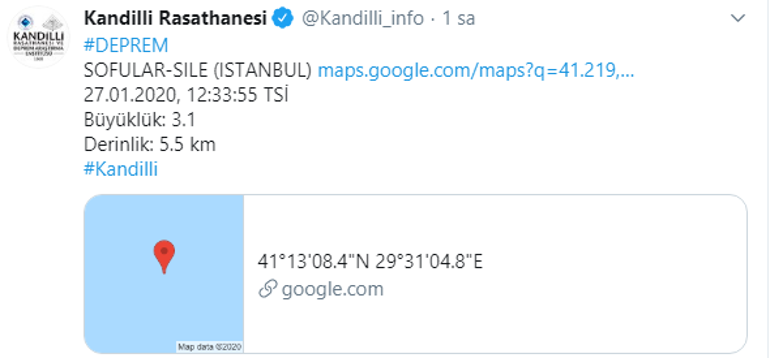 Ankarada 3.9 büyüklüğünde deprem