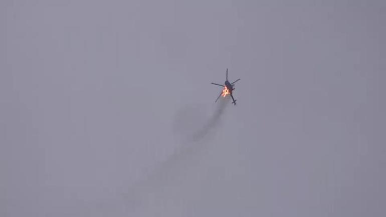 İdlibde muhalifler rejim helikopterini düşürdü