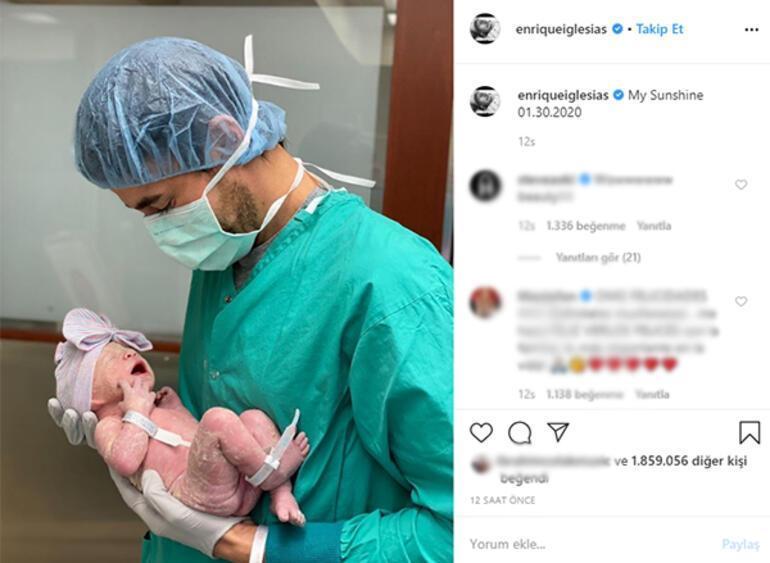 Enrique Iglesias ve Anna Kournikovanın üçüncü çocukları dünyaya geldi