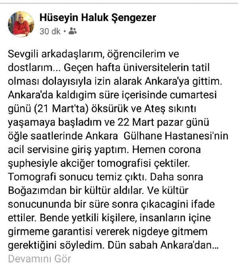 Koronavirüse yakalandığını sosyal medyadan duyurdu