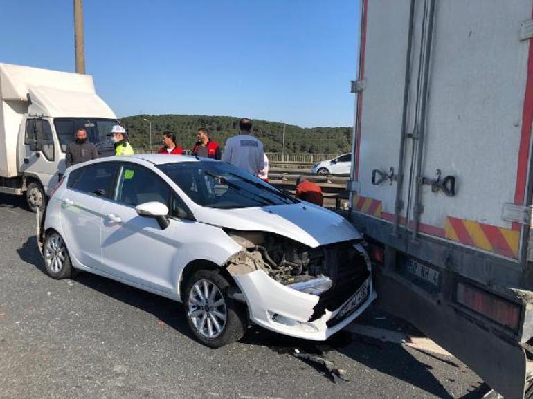 TEMde zincirleme kaza trafiğe neden oldu