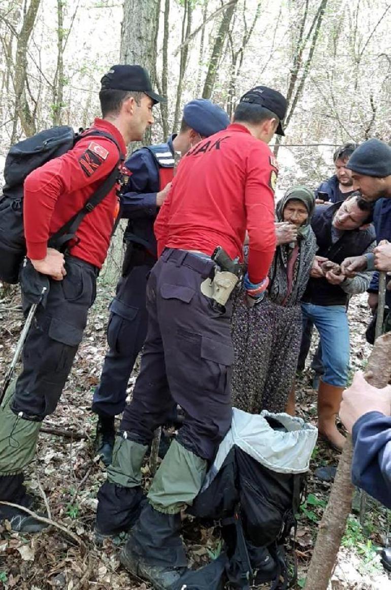 Kaybolan yaşlı kadın, 25 saat sonra ormanda bulundu