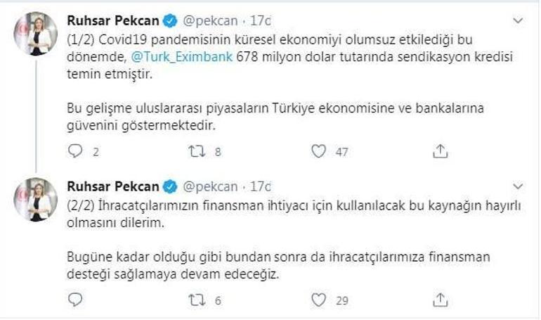 Türk Eximbank 678 milyon dolar tutarında sendikasyon kredisi temin etti