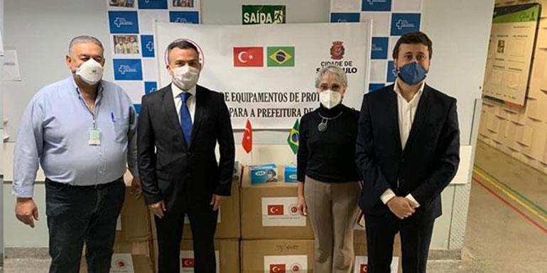 Türkiyeden Brezilyaya maske desteği