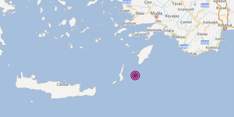 Akdenizde 4.2 büyüklüğünde deprem