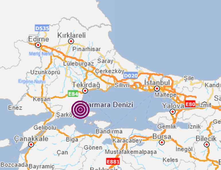Son dakika haberi... Tekirdağda 4.1 büyüklüğünde deprem İstanbulda da hissedildi