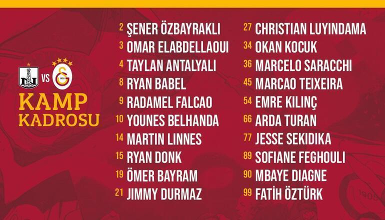 Son dakika... Galatasarayın Neftçi Bakü kadrosu belli oldu