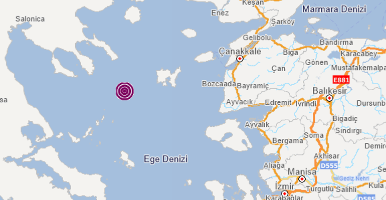 Son dakika haberler... Ege Denizinde 4.3 büyüklüğünde deprem