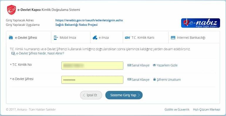 e-Nabız giriş nasıl yapılır E Nabız kayıt olma işlemi www.turkiye.gov.tr giriş işlemleri E-Nabız şifresi nasıl alırım