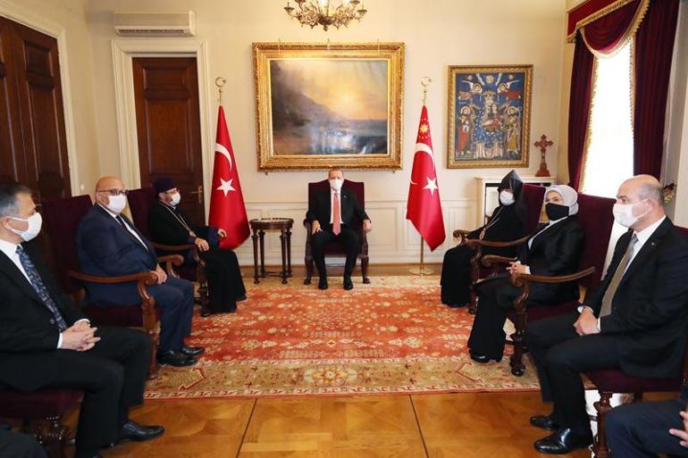 Cumhurbaşkanı Erdoğan, Patrik Sahak Maşalyan ile görüştü