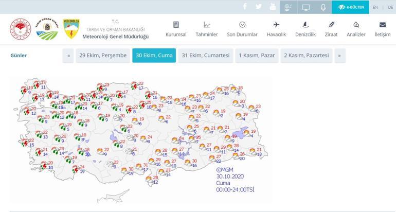 Son dakika haberi:  29 30 Ekim il il hava durumu tahminleri İstanbul için dolu uyarısı Sağanak yağışlar ne kadar sürecek