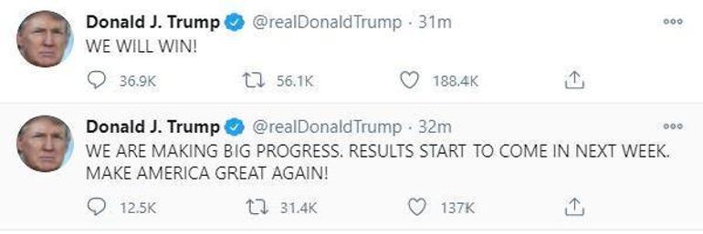 ABD Başkanı Trump’tan ‘Kazanacağız’ mesajı