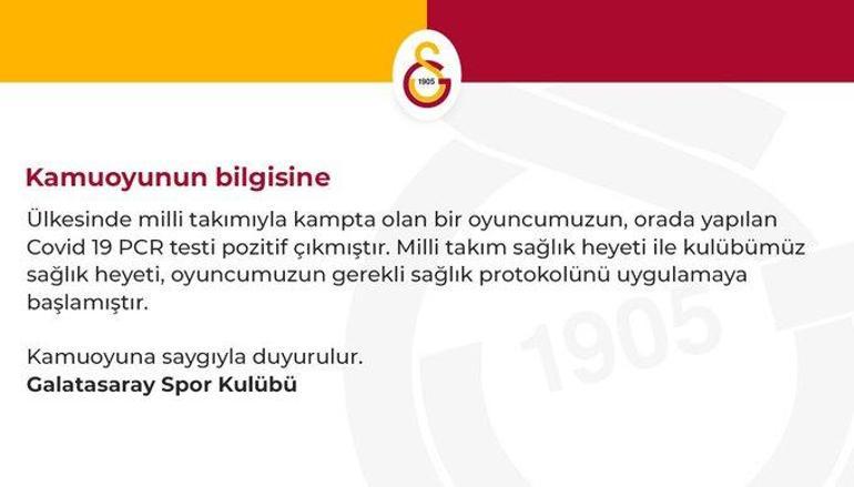 Son dakika... Galatasaraylı bir futbolcu koronavirüse yakalandı
