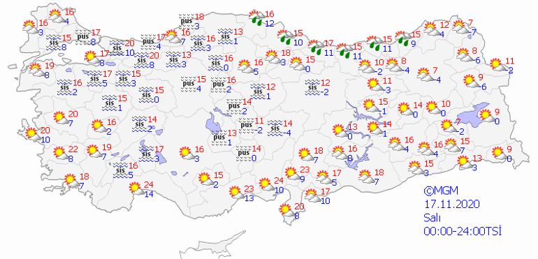 Bugün hava nasıl İstanbul, İzmir, Ankara hava durumu tahminleri 17 Kasım 2020