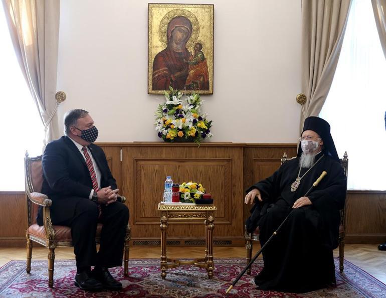 ABD Dışişleri Bakanı Pompeodan Fener Rum Ortodoks Patrikhanesine ziyaret | Video