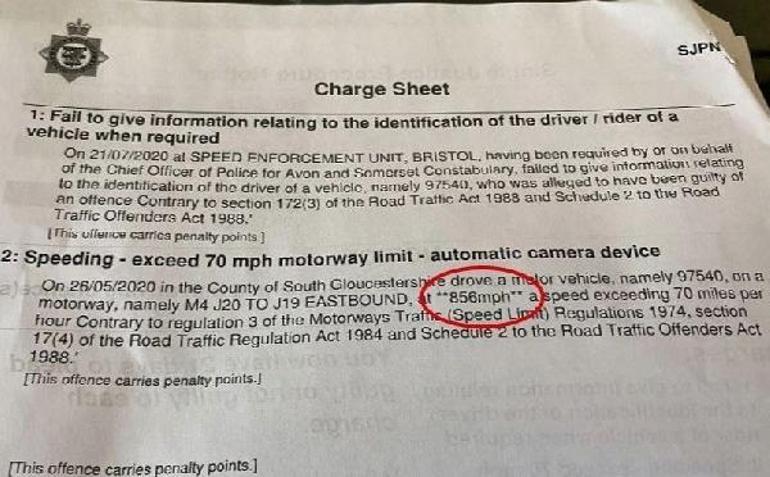 İngilterede şaşkına çeviren hız sınırı cezası: Görünce bu imkansız dedim