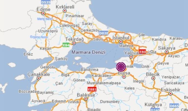 Son dakika... Marmara Denizinde deprem Büyüklüğü...