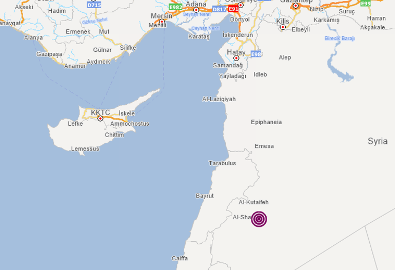 Şamda 4,4 büyüklüğünde deprem