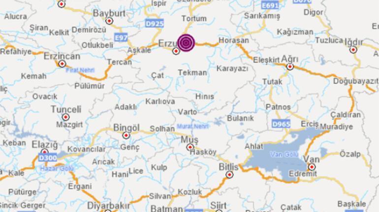Son dakika Erzurumda korkutan deprem