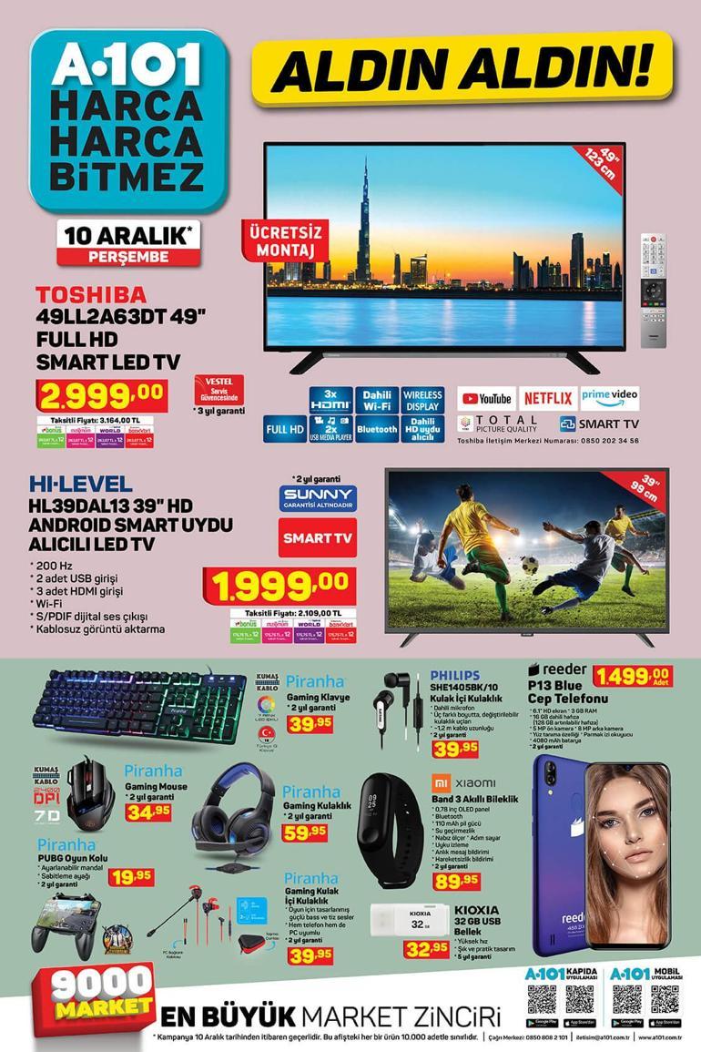 10 Aralık Perşembe A101de hangi ürünler indirimde A101 aktüel ürünler kataloğu 2020