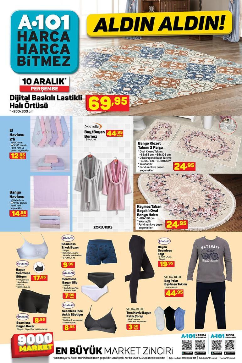 10 Aralık Perşembe A101de hangi ürünler indirimde A101 aktüel ürünler kataloğu 2020