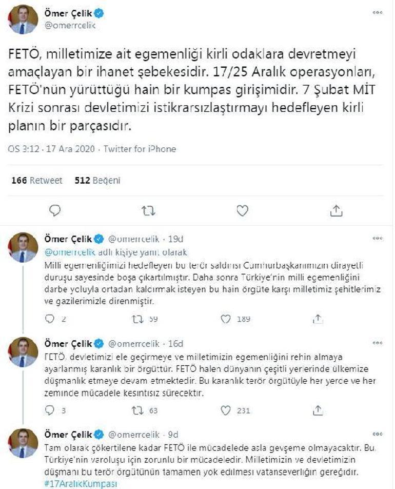 AK Partili Çelik: FETÖ ile mücadelede asla gevşeme olmayacak