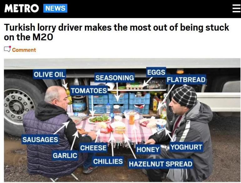 Türk şoförlerin kahvaltısı İngilterede gündem oldu