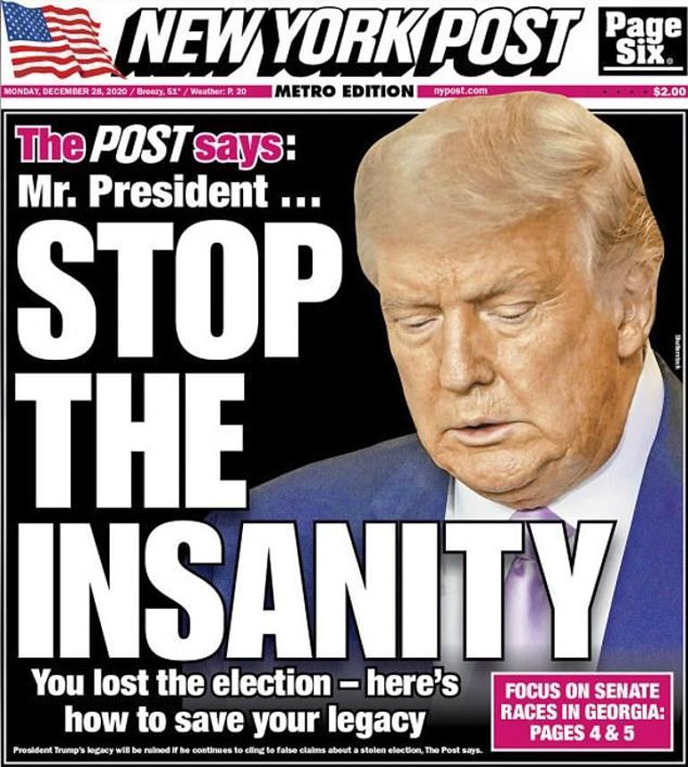 Trumpı destekleyen gazetenin manşeti ABD gündemine damga vurdu
