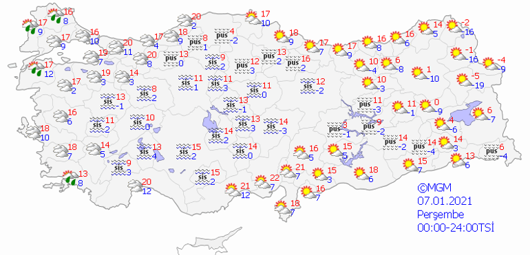 7 Ocak 2021 hava durumu: Bugün İstanbul, İzmir, Ankarada hava nasıl olacak