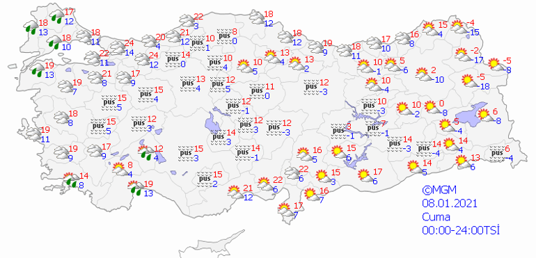 8 Ocak 2021 hava durumu: Bugün İstanbul, İzmir, Ankarada hava nasıl olacak