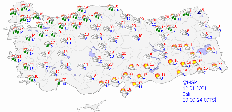 Bugün hava nasıl olacak 12 Ocak 2021 Meteoroloji İstanbul, Ankara, İzmir hava durumu
