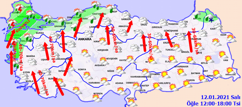 Meteorolojiden peş peşe uyarılar İstanbulda 4 gün boyunca kar bekleniyor...