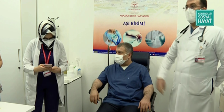 Son dakika haberi... Sağlık Bakanı Fahrettin Koca aşı oldu | Video