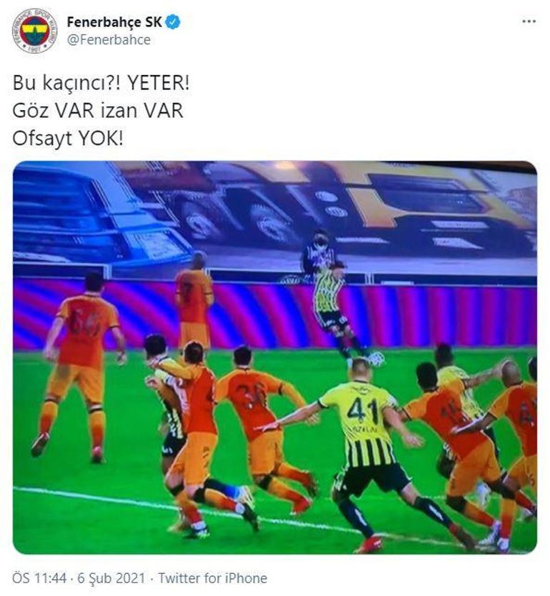 Fenerbahçeden ofsayt yok paylaşımı