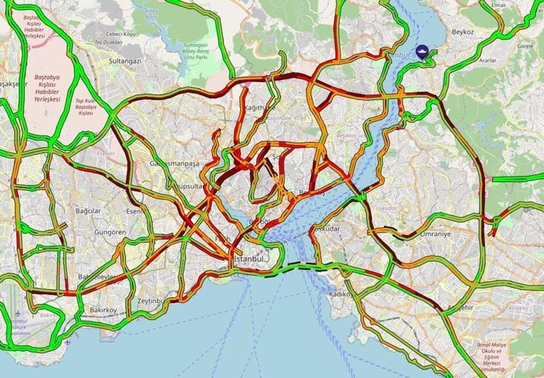 Son dakika... Şiddetli kar yağışı sonrası İstanbulda trafik yoğunluğu yüzde 70e yaklaştı