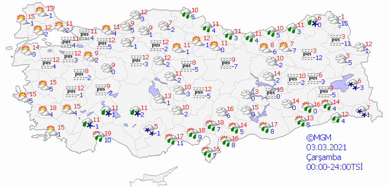 3 Mart 2021 İstanbul, İzmir, Ankara hava durumu: Kar yağışı uyarısı