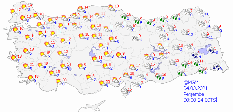 4 Mart 2021 İstanbul, İzmir, Ankara hava durumu: Meteorolojiden yağmur ve kar uyarısı