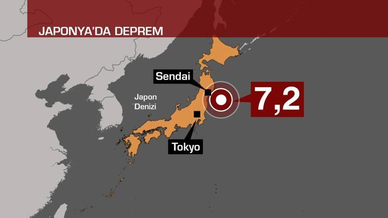 Son dakika... Japonyada 7,2 büyüklüğünde deprem