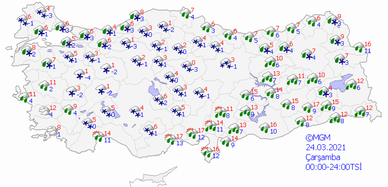 24 Mart 2021 İstanbul, İzmir, Ankara hava durumu: Meteoroloji ve AKOM uyardı