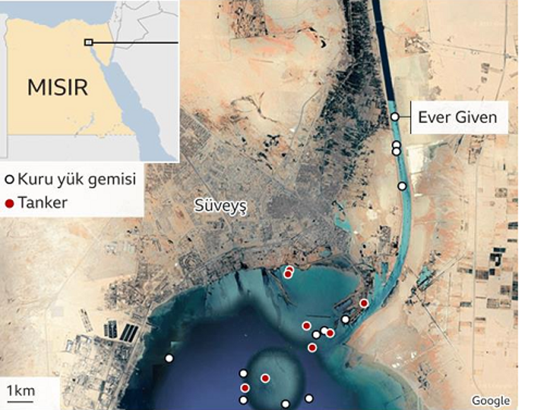 Süveyş Kanalı nerede, uzunluğu nedir Ever Given gemisi hangi ülkenin