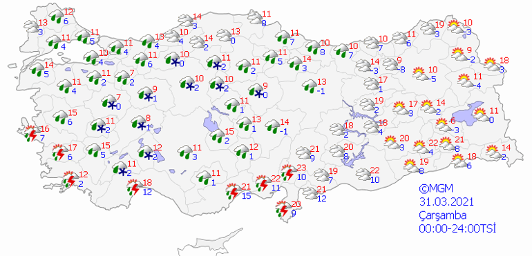 31 Mart 2021 İstanbul, İzmir, Ankara hava durumu: Toz taşınımı bekleniyor