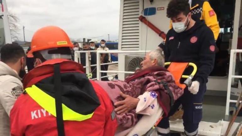 Batan balıkçı teknesindeki 3 kişi kurtarıldı