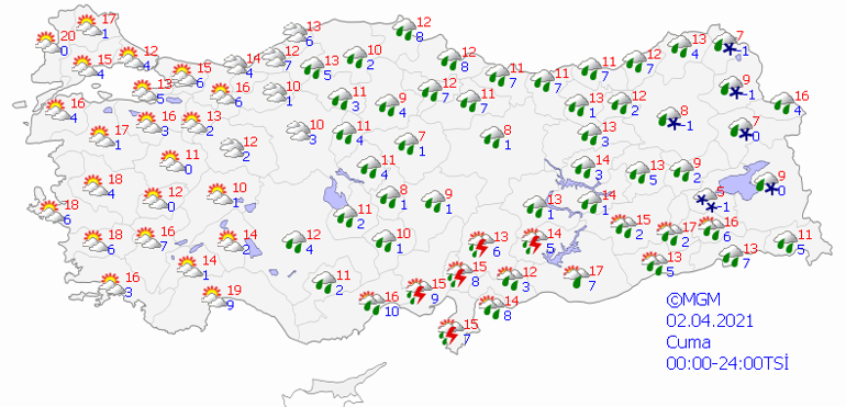 Bugün hava nasıl olacak 2 Nisan 2021 İstanbul, İzmir, Ankara hava durumu: Kar ve yağmur uyarısı