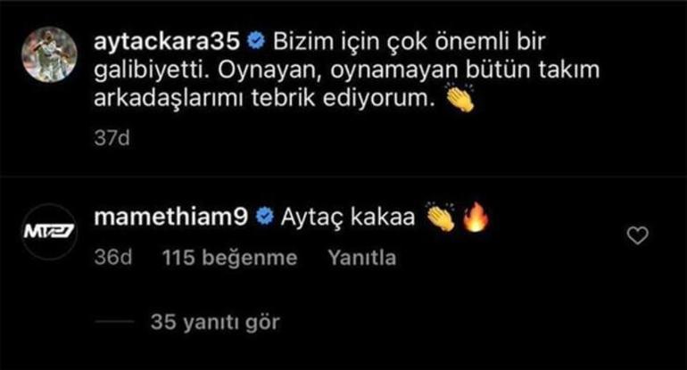 Son dakika... Fenerbahçeli Thiamdan Aytaç Kara yorumu