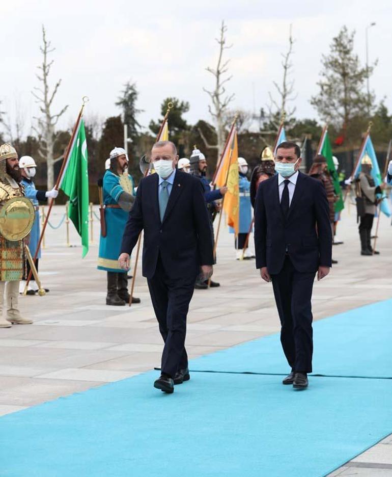 Cumhurbaşkanı Erdoğan, Libya Milli Birlik Hükümeti Başbakanı Dibeybeyi Ankarada ağırlıyor