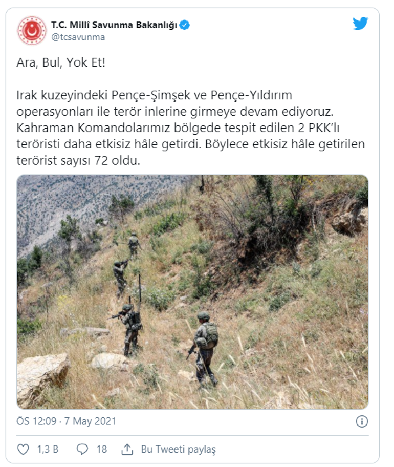 2 PKKlı terörist daha etkisiz hale getirildi